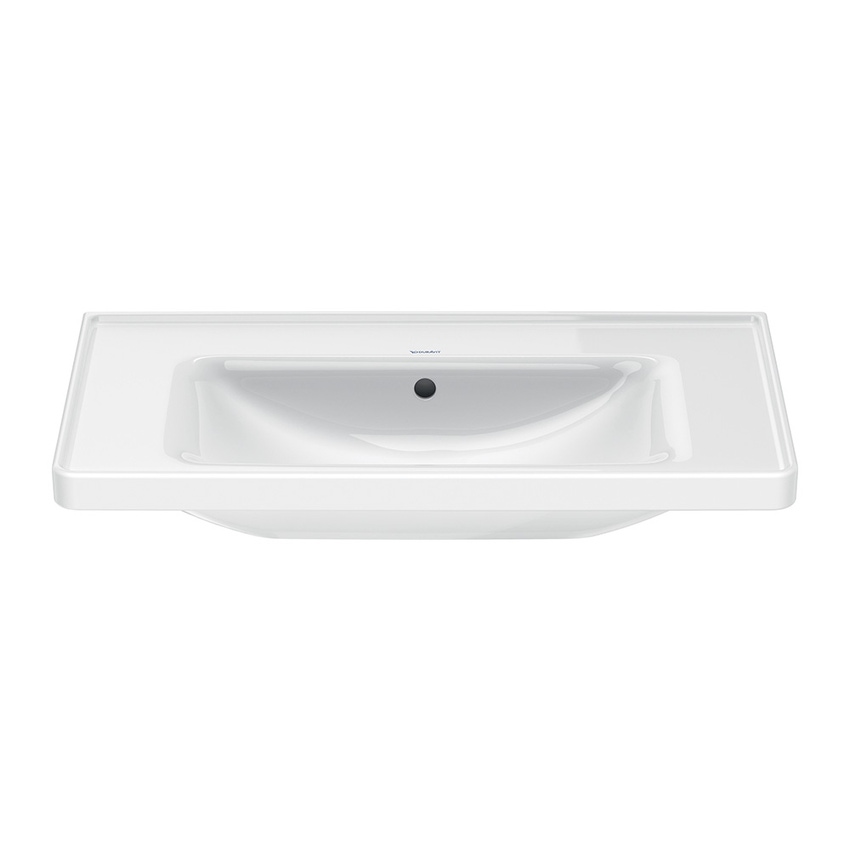 Immagine di Duravit D-NEO lavabo consolle 80 cm, con troppopieno, lato inferiore smaltato, colore bianco 2367800060