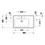 Immagine di Duravit D-NEO lavabo consolle asimmetrico 80 cm, con troppopieno, lato inferiore smaltato, bacino a sinistra, colore bianco 2369800060