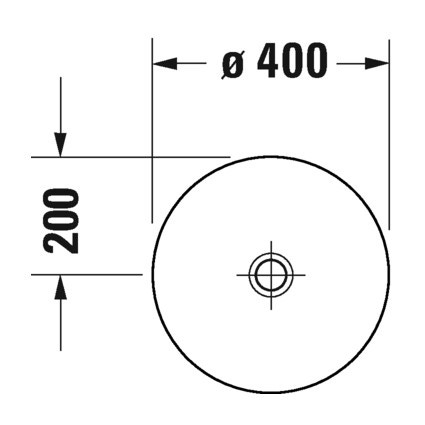 Immagine di Duravit D-NEO bacinella da appoggio soprapiano 40 cm, senza troppopieno, colore bianco 2371400070