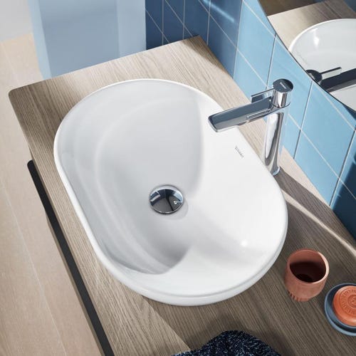 Immagine di Duravit D-NEO bacinella da appoggio soprapiano 60 cm, senza troppopieno, colore bianco 2372600070