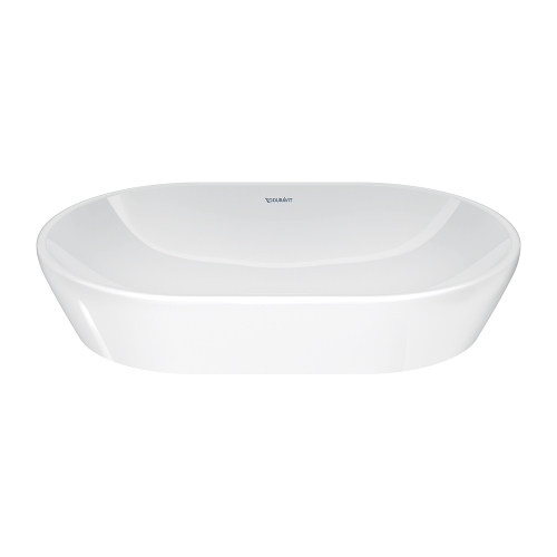 Immagine di Duravit D-NEO bacinella da appoggio soprapiano 60 cm, senza troppopieno, Wondergliss, colore bianco 23726000701