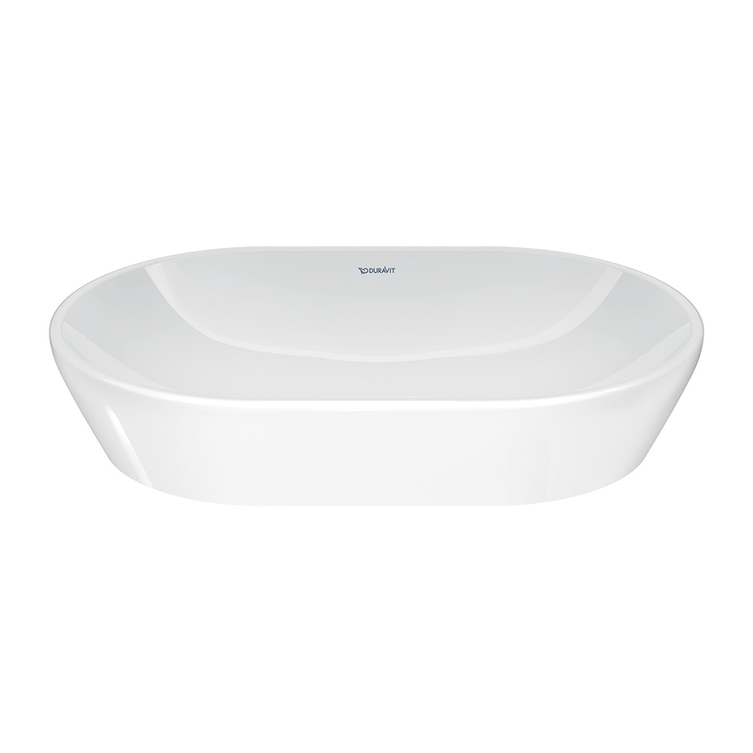 Immagine di Duravit D-NEO bacinella da appoggio soprapiano 60 cm, senza troppopieno, Wondergliss, colore bianco 23726000701