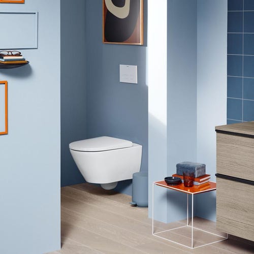 Immagine di Duravit D-NEO vaso sospeso Rimless® senza brida, senza sedile, a cacciata, UWL classe 1, colore bianco 2577090000