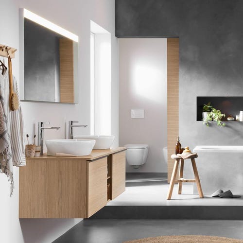 Immagine di Duravit D-NEO vaso sospeso Rimless® senza brida, senza sedile, a cacciata, UWL classe 1, colore bianco 2577090000