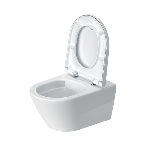 Immagine di Duravit D-NEO vaso sospeso Rimless® senza brida, senza sedile, a cacciata, UWL classe 1, colore bianco 2577090000