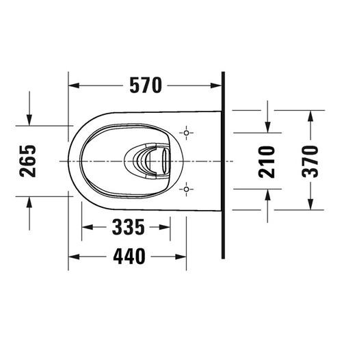 Immagine di Duravit D-NEO vaso sospeso Rimless® senza brida, senza sedile, a cacciata, UWL classe 1, colore bianco 2577090000