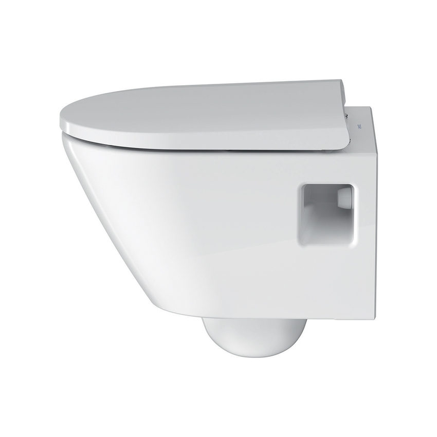 Duravit 2577090000 D-NEO vaso sospeso Rimless® senza brida, senza sedile, a  cacciata, UWL classe 1, colore bianco