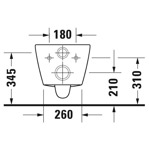 Immagine di Duravit D-NEO vaso sospeso Compact Rimless® senza brida, senza sedile, a cacciata, UWL classe 1, 4,5 l, colore bianco 2587090000