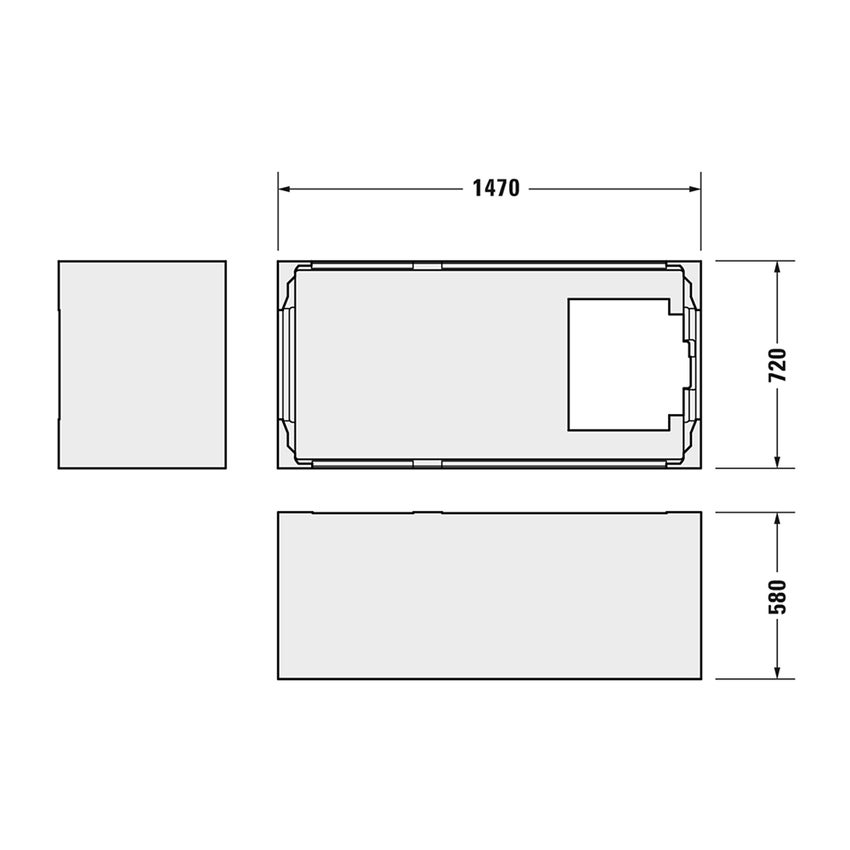 Immagine di Duravit Struttura in polistirene per vasca D-Neo (art. 700471) 792427000000000