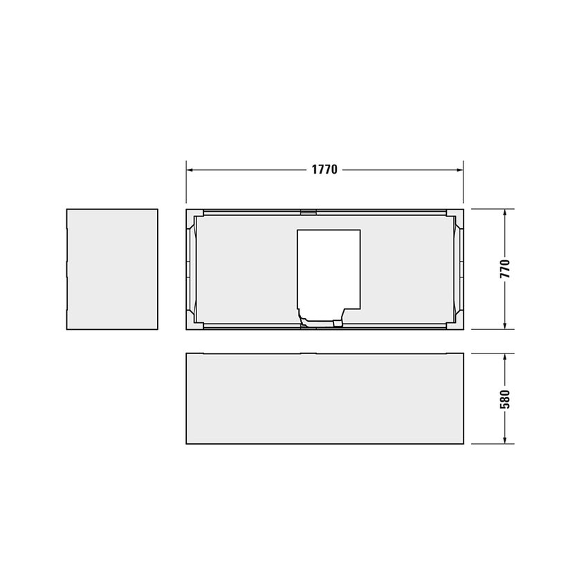Immagine di Duravit Struttura in polistirene per vasca D-Neo (art. 700476) 792432000000000