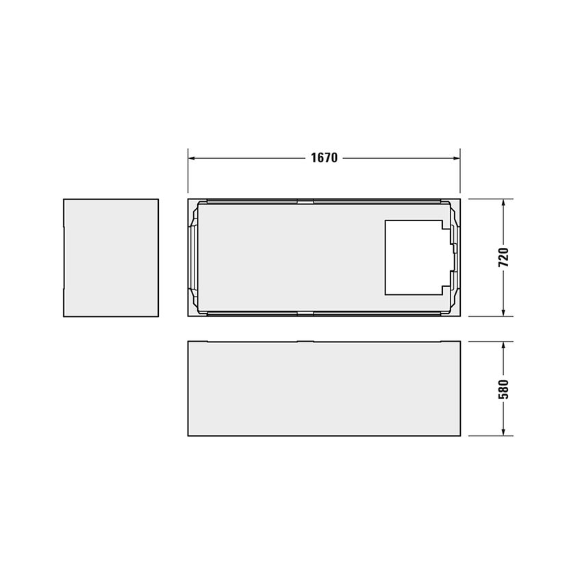 Immagine di Duravit Struttura in polistirene per vasca D-Neo (art. 700479) 792430000000000