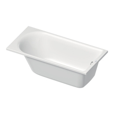 Immagine di Duravit D-NEO vasca rettangolare da incasso L.180 P.80 cm, con uno schienale inclinato, colore bianco finitura lucido 700475000000000