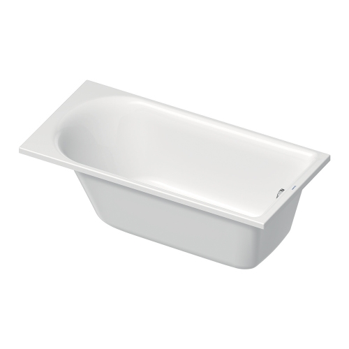 Immagine di Duravit D-NEO vasca rettangolare da incasso L.150 P.75 cm, con uno schienale inclinato, colore bianco finitura lucido 700471000000000