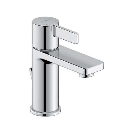 Immagine di Duravit D-NEO miscelatore monocomando H.15.1 cm, per lavabo S, con salterello, finitura cromo DE1010001010