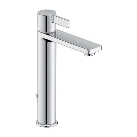 Immagine di Duravit D-NEO miscelatore monocomando H.27 cm, per lavabo L, con salterello, finitura cromo DE1030001010