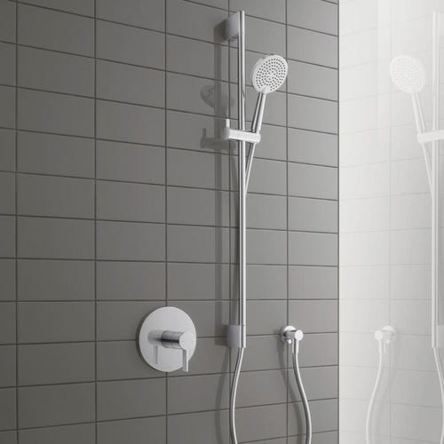 Immagine di Duravit D-NEO miscelatore monocomando doccia a incasso, corpo incasso non incluso, senza deviatore, finitura cromo DE4210010010