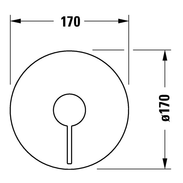 Immagine di Duravit D-NEO miscelatore monocomando doccia a incasso, corpo incasso non incluso, senza deviatore, finitura cromo DE4210010010