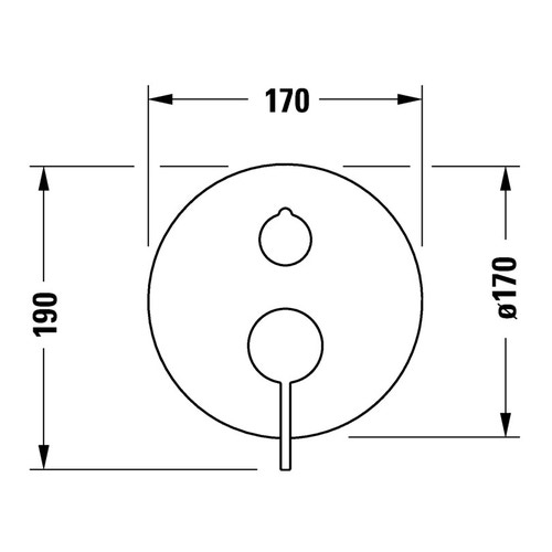 Immagine di Duravit D-NEO miscelatore monocomando ad incasso, per vasca, corpo incasso non incluso, con deviatore, finitura cromo DE5210012010