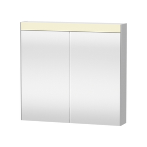 Immagine di Duravit D-NEO armadietto a specchio L.81 cm, versione "Good", 2 ante a specchio, 2 ripiani in vetro, per interruttore a parete LM782100000