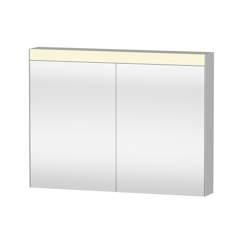 Immagine di Duravit D-NEO armadietto a specchio L.101 cm, versione "Good", 2 ante a specchio, 2 ripiani in vetro, per interruttore a parete LM782200000