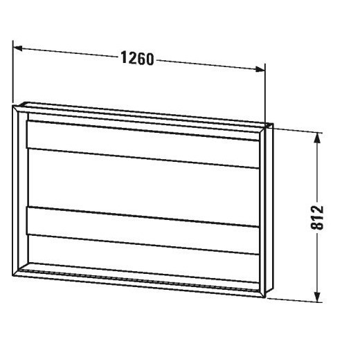 Immagine di Duravit Set L.126 cm per l'incasso degli armadietti a specchio versione "Good" e "Better" LM9878