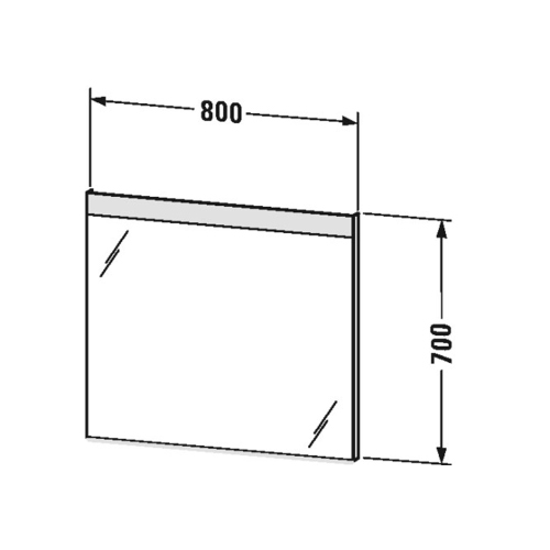 Immagine di Duravit D-NEO specchio L.80 H.70 cm con illuminazione, versione "Good" LM783600000