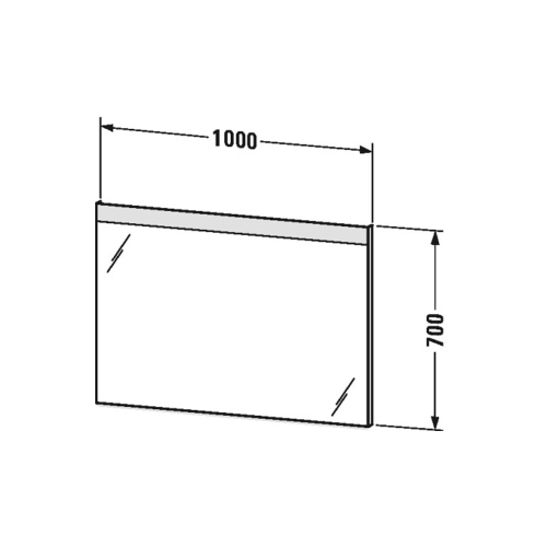 Immagine di Duravit D-NEO specchio L.100 H.70 cm con illuminazione, versione "Good" LM783700000
