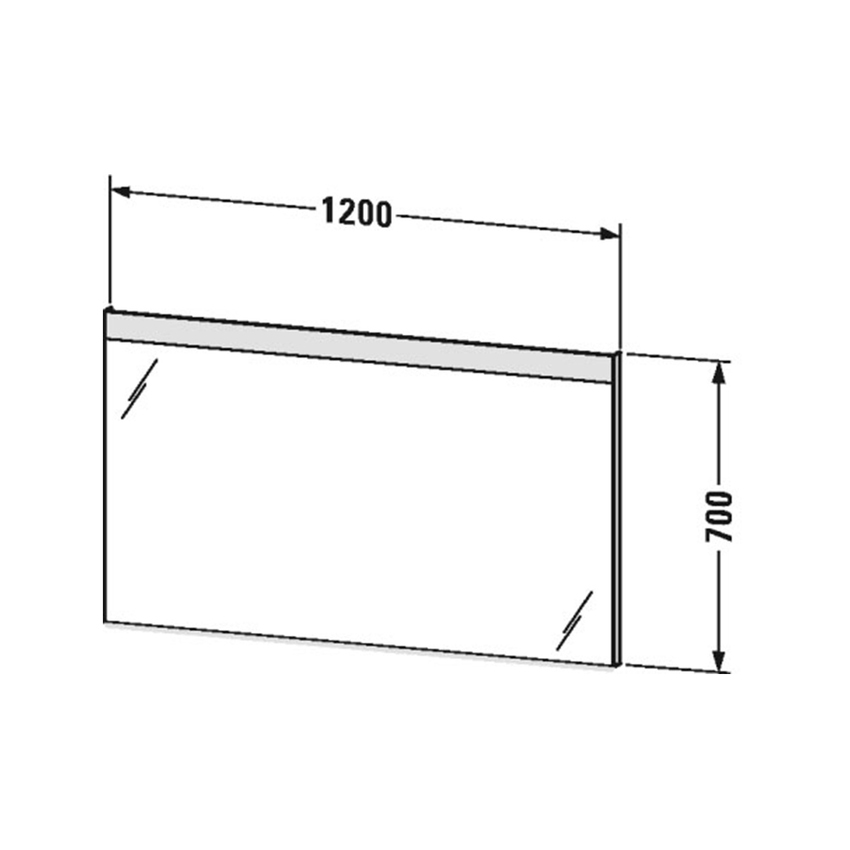 Immagine di Duravit D-NEO specchio L.120 H.70 cm con illuminazione, versione "Good" LM783800000