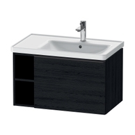 D-NEO base sottolavabo sospesa L.78.4 cm,1 elemento estraibile, modulo a giorno laterale, finitura rovere nero