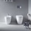 Immagine di Duravit ME BY STARCK set sanitari a pavimento, vaso con scarico orizzontale, sedile con coperchio senza chiusura rallentata, bidet monoforo con troppopieno, colore bianco 2169090000+2289100000+0020010000