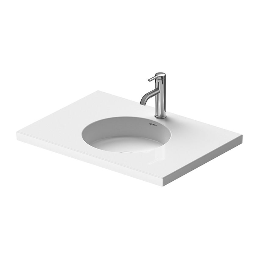 Immagine di Duravit CAPE COD lavabo consolle 70 cm, senza troppopieno, con bordo per rubinetteria, per base sottolavabo, Wondergliss, colore bianco 23397000001