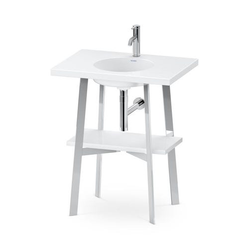 Immagine di Duravit CAPE COD base sottolavabo a pavimento 70 cm, 1 ripiano sotto, per lavabo consolle Cape Cod (art. 233970), colore bianco finitura lucido CC953508585