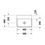 Immagine di Duravit DURASQUARE lavabo consolle Compact 50 cm, senza troppopieno, Wondergliss, colore bianco 23565000791