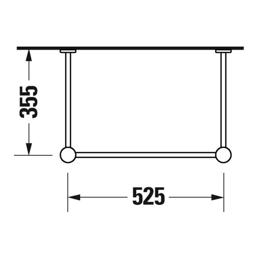 Immagine di Duravit VERO sostegno metallico L.52.5 cm, regolabile in altezza +50 mm, per lavabo (art. 236860) 0031311000