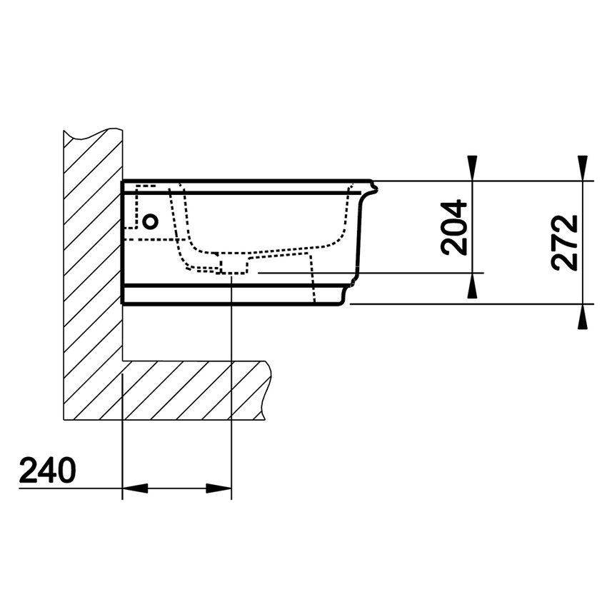 Immagine di Gessi Bidet in ceramica sospeso, con troppopieno, monoforo, colore bianco finitura lucido 46755#518