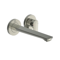 Immagine di Ideal Standard CONNECT AIR miscelatore monocomando lavabo per installazione a parete, bocca di erogazione da 22.5 cm, finitura silver storm A7009GN