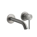 Immagine di Gessi 316 FLESSA miscelatore lavabo a parete P.15.6 cm, senza scarico, finitura steel brushed 54083#239