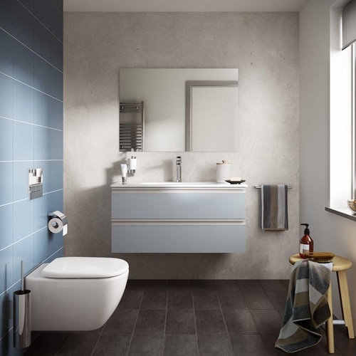 Immagine di Ideal Standard TESI lavabo top L.80 cm monoforo, con troppopieno, colore bianco T350901