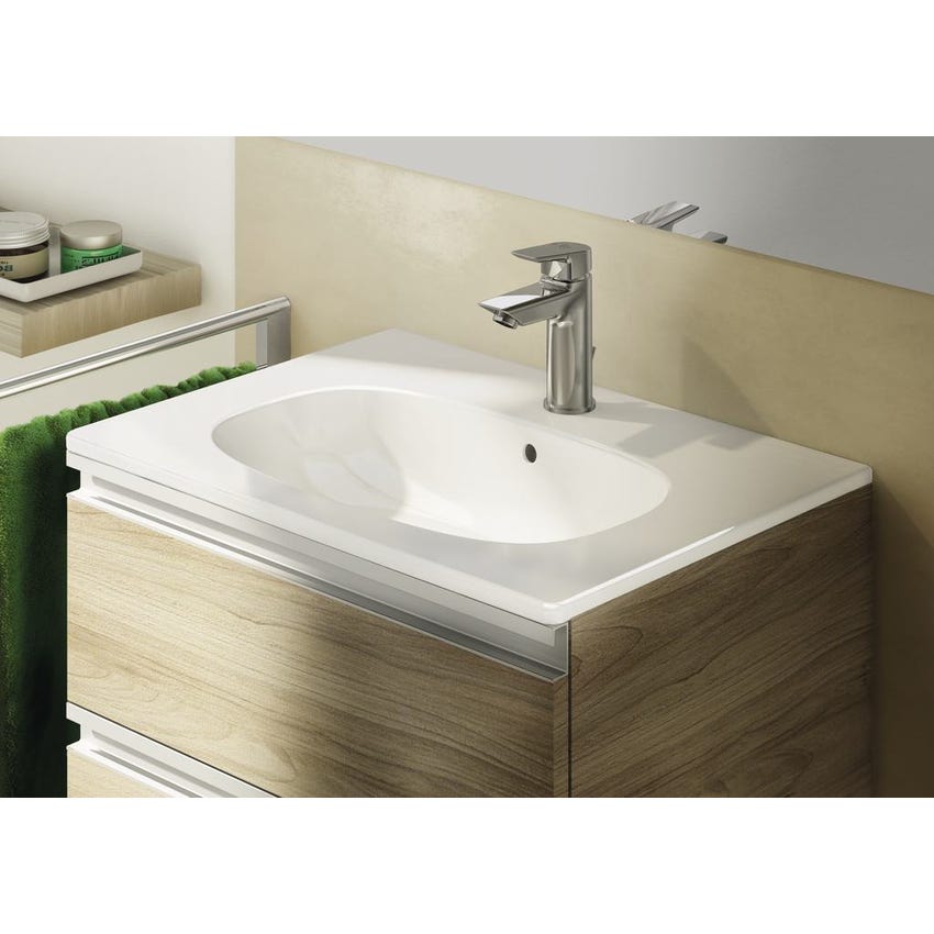 Immagine di Ideal Standard TESI lavabo top L.60 cm monoforo, con troppopieno, colore bianco T351001