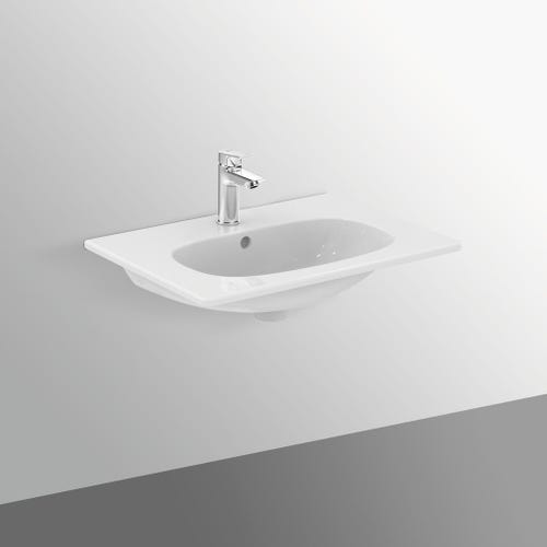 Immagine di Ideal Standard TESI lavabo top L.60 cm monoforo, con troppopieno, colore bianco T351001