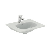 Immagine di Ideal Standard TESI lavabo top L.50 P.45 cm monoforo, con troppopieno, colore bianco T004301