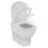 Immagine di Ideal Standard TESI set sanitari a pavimento, vaso AquaBlade® con sedile slim con chiusura rallentata, bidet monoforo con troppopieno, colore bianco finitura lucido T353601-T456901