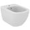 Immagine di Ideal Standard TESI set sanitari sospesi, vaso AquaBlade® con sedile slim a chiusura rallentata, bidet monoforo con troppopieno, colore bianco seta finitura opaco T3546V1-T3552V1