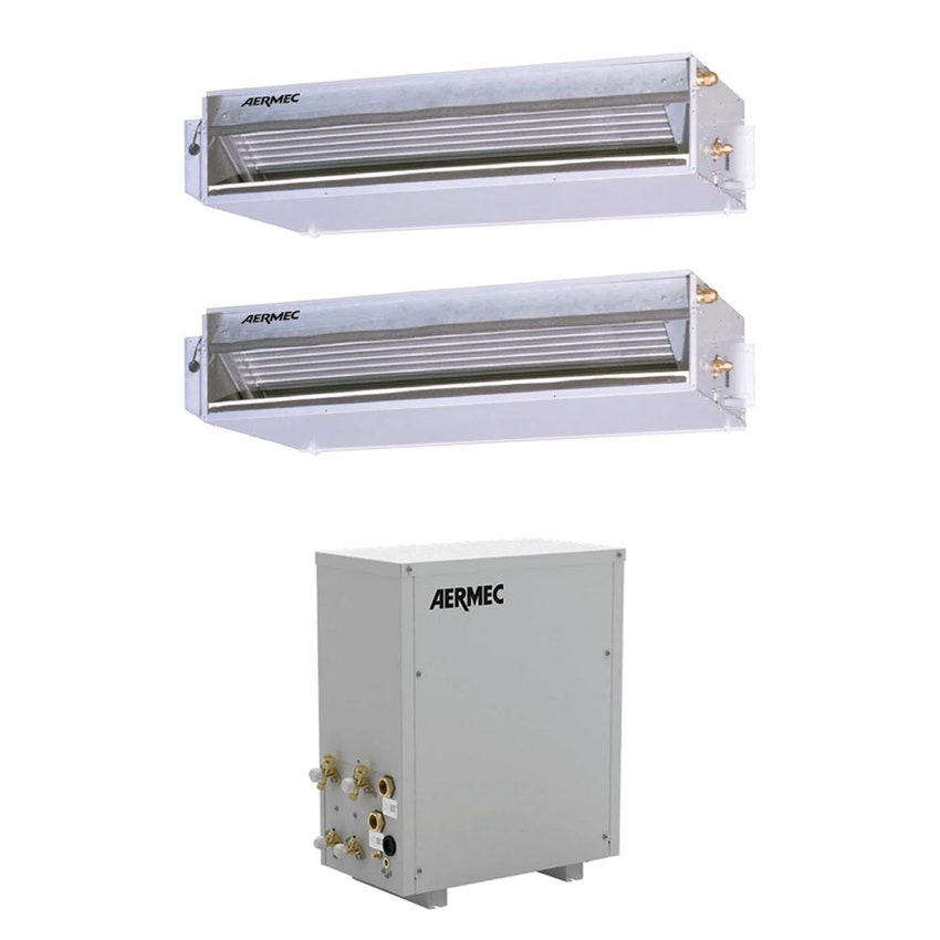 Immagine di Aermec CWXM Climatizzatore canalizzabile dual split inverter SOLO raffreddamento | unità esterna 7.1 kW unità unità interne 18000+18000 BTU CWXM720+2xEXC183