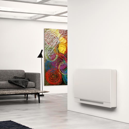 Immagine di Sabiana Carisma WHISPER CFF-ECM-MV-CB-T 20 Ventilconvettore residenziale senza valvole con mobile, con comando CB-Touch e unità di potenza UP-Touch (attacchi sinistri) 0071062