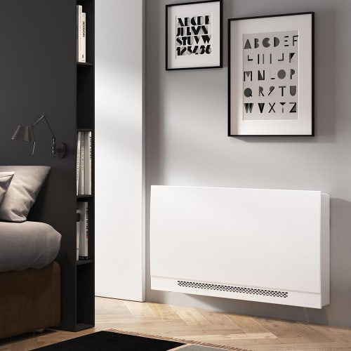 Immagine di Sabiana Carisma WHISPER CFF-ECM-MV-CB-T 20 Ventilconvettore residenziale senza valvole con mobile, con comando CB-Touch e unità di potenza UP-Touch (attacchi sinistri) 0071062