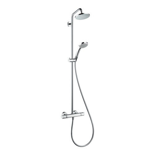Immagine di Hansgrohe CROMA showerpipe 160 1 jet con termostatico, finitura cromo 27135000