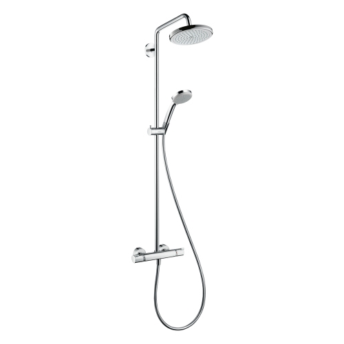 Immagine di Hansgrohe CROMA showerpipe 220 1 jet con termostatico, finitura cromo 27185000
