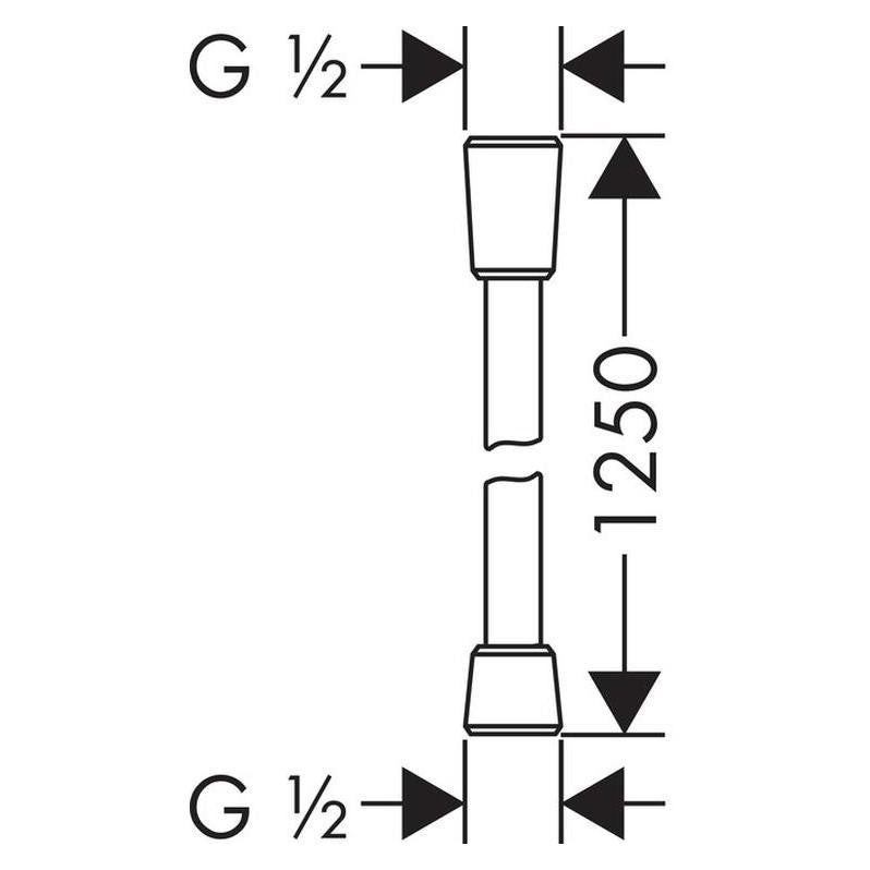 Immagine di Hansgrohe ISIFLEX flessibile da 125 cm, finitura cromo 28272000