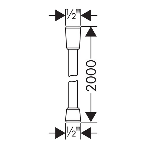Immagine di Hansgrohe ISIFLEX flessibile doccia 200 cm, finitura cromo 28274000